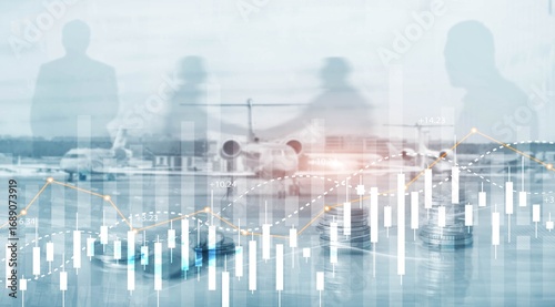 Financial Stock Market Graph. Website Economic Banner