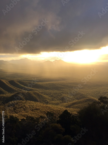 sunrise over the mountains