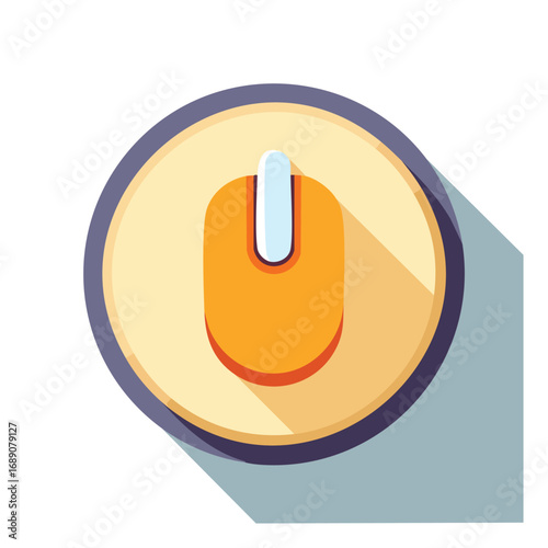 Orange Toggle On Off Power Button – AI Generated