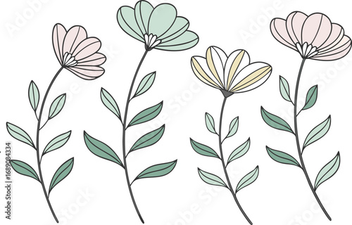 Vibrant floral arrangement with delicate petals and greenery