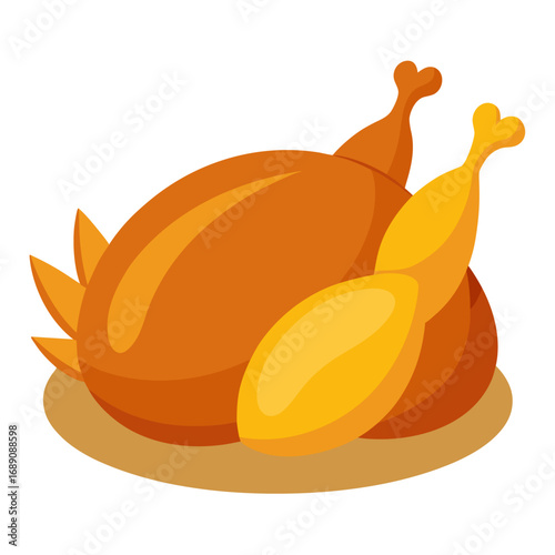 Delicious roasted turkey with a perfectly crispy golden brown skin