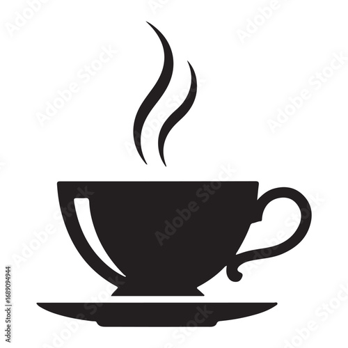 Coffee or tea cup vector icon hot drink illustration. vector illustration EPS 10.