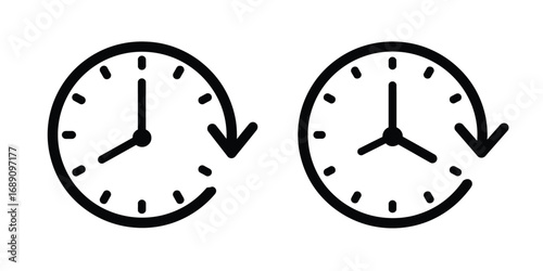 Clocks Line icon. time icon. vector illustration