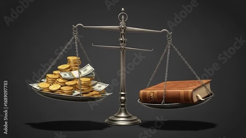 Weighing Justice: Money versus Law in Animated Scales