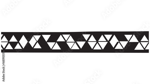 Triangle Geometric Black and White Pattern