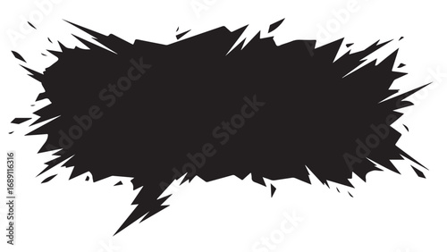 Abstract Black Shape with Sharp Edges