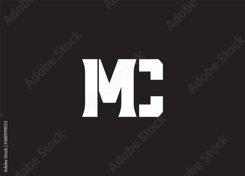 MC  logo design. Vector illustration.