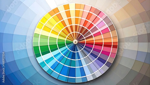 Circular color palette swatches