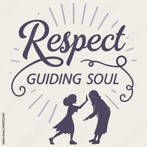 Vector art of respect guiding soul a visual representation of inner guidance and moral compass leading to ethical choices