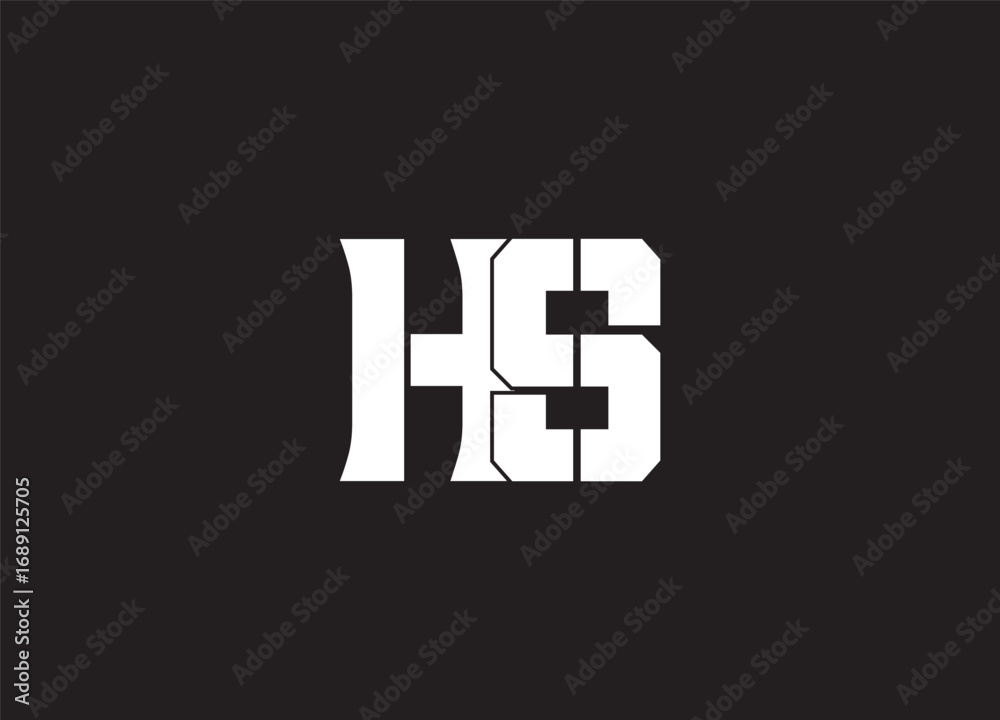 Fototapeta premium HS logo design. Vector illustration.