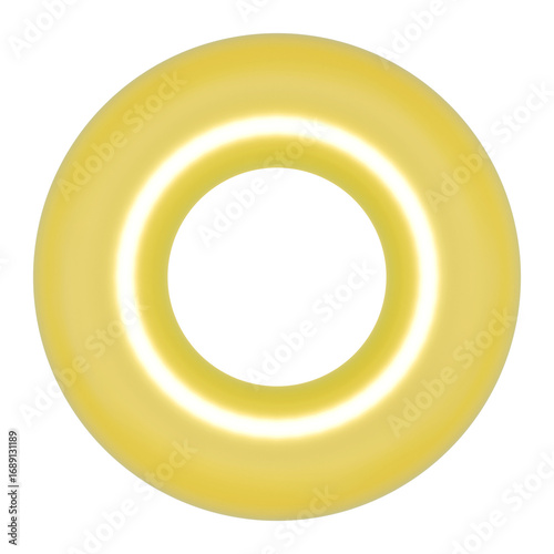 3D Modeling Ring Candy Icon Yellow Light