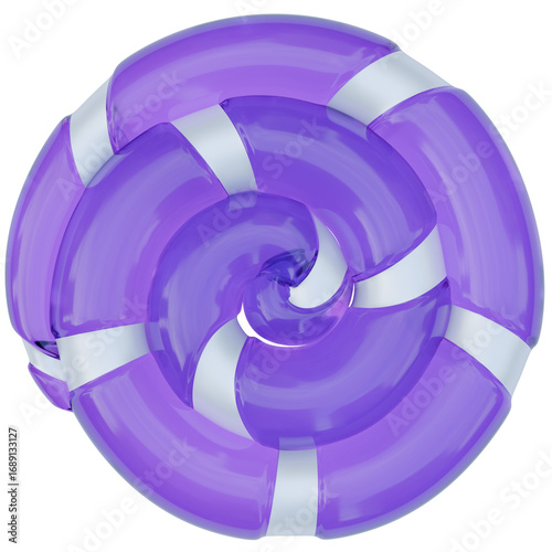 3D Modeling LolliPop Candy Icon Purple