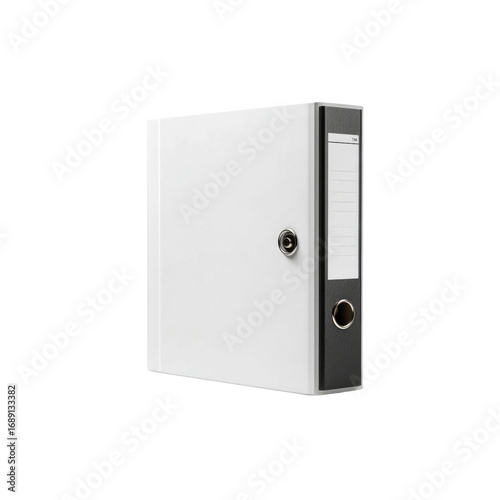 White Lever Arch File with Black Spine - Office Supply