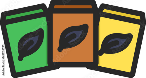 Tea Sachets Filled Line Icon