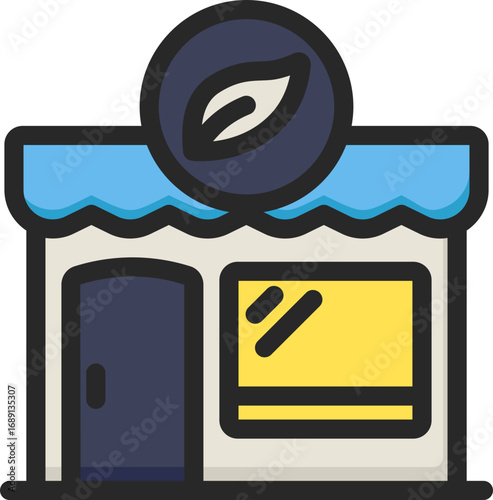 Tea Shop Filled Line Icon