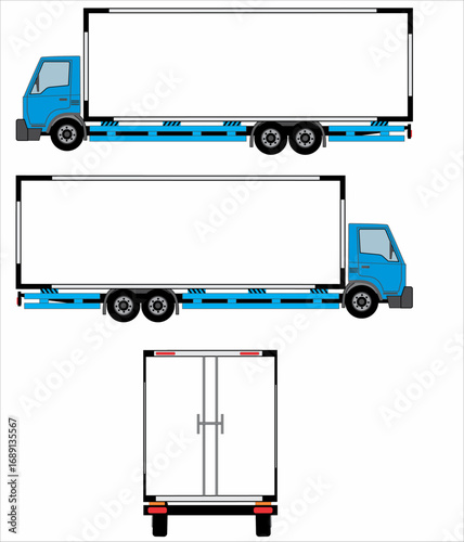 Truck Box tanpa kepala transformer warna biru muda