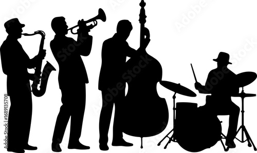 Music Band silhouette vector illustration