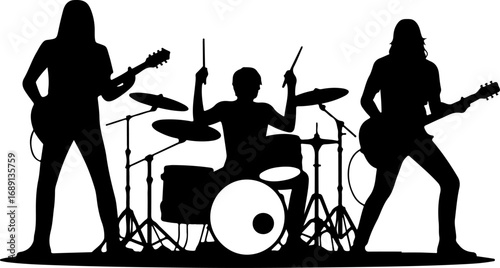Music Band silhouette vector illustration