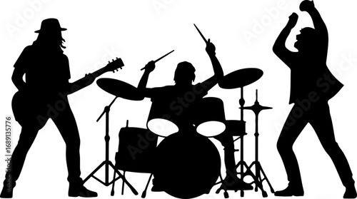 Music Band silhouette vector illustration