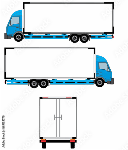 Truck Box kepala transformer warna biru muda