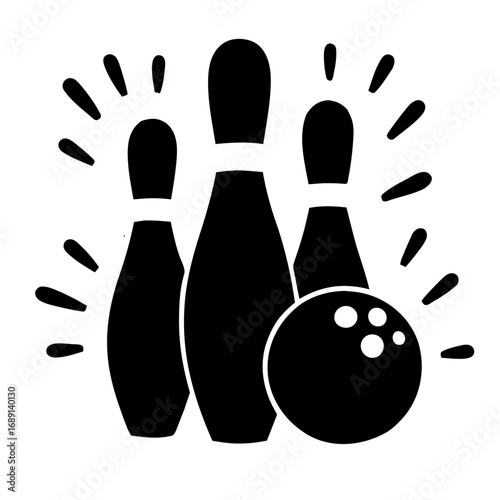bowling ball hitting pins
