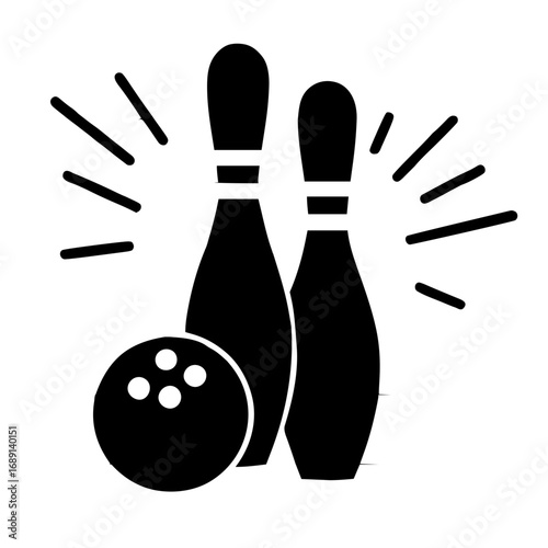 bowling ball and pins