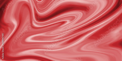 A vibrant red satin fabric with a flowing, soft texture and luxurious, shiny waves