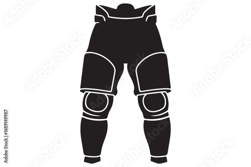 Hockey pants isolated on white background are essential protective gear for ice hockey players, offering crucial protection to the hips, thighs, and knees