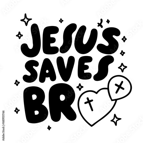 Jesus saves bro vector