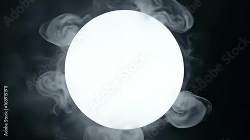 4k halloween background animation smoke revealing white circle alpha matte transition effect