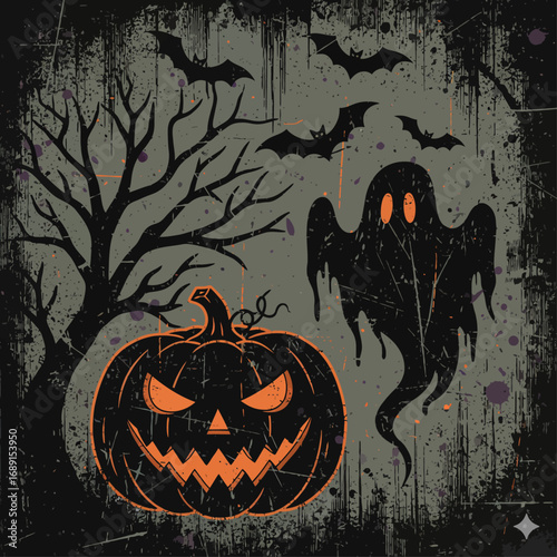 Halloween Grunge Vector Illustration