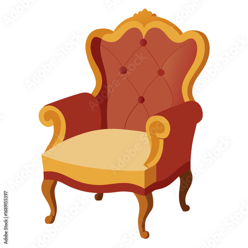 armchair isolated on white background