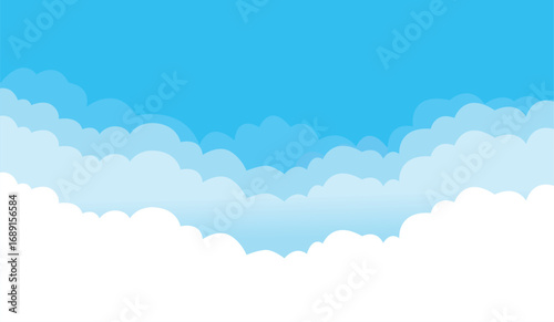 Flat Cloud vector Your Sky-High Digital Journey