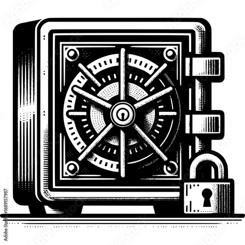Secure Vault's Fortress: A robust illustration of a secure vault, an emblem of unwavering security and financial protection. This graphic captures the essence of safeguarding, trust, and safety.