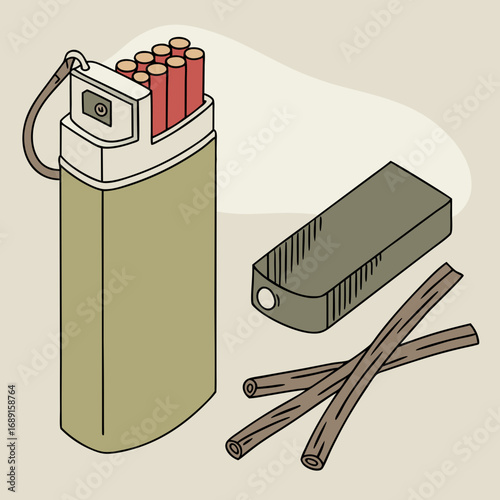 Portable Fire Starter Kit with Matches and Tinder