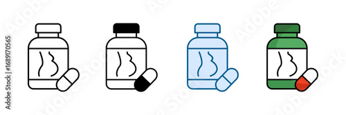 Pregnancy Vitamins Icon Set Multiple Style Collection
