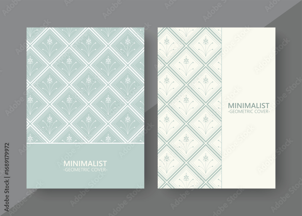 Obraz premium Modern Minimalist Geometric Pattern Cover Design for Book and Presentation