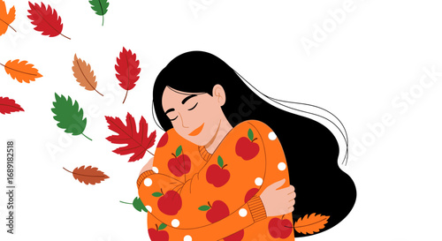 Embracing the autumn season with a gentle heart full of warmth and contentment