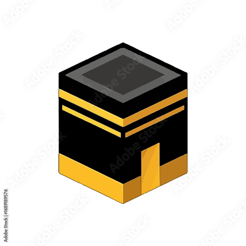 Vector art of kaaba, the holiest site in islam