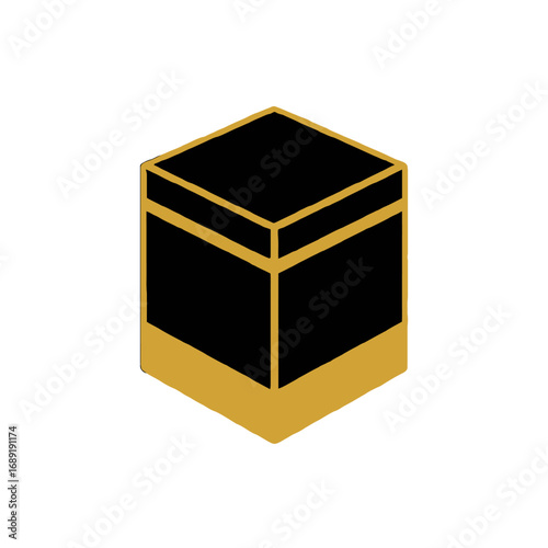 Vector art of kaaba icon, islamic symbol