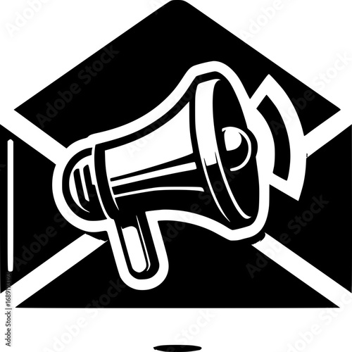 Message Amplification: The image of a megaphone positioned inside an envelope. This graphic speaks volumes about the power of communication in the digital age.