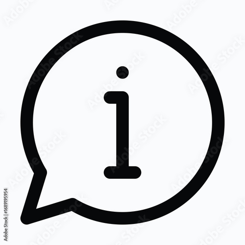 Info bubble isolated vector lineal style icon