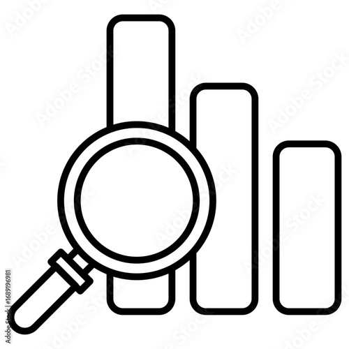 Search Graphic Bar Outline Icon