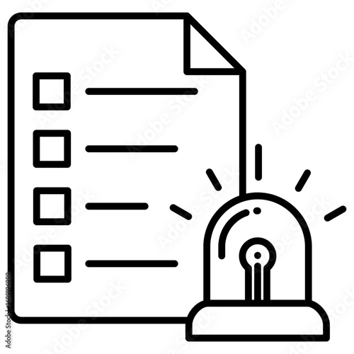 Emergency Instruction Outline Icon