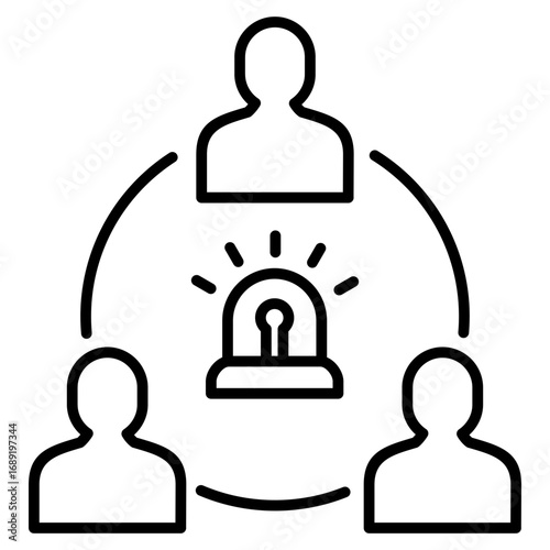 Emergency Team Outline Icon