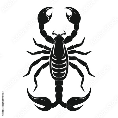 Black Scorpion Silhouette with double tail