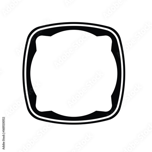 Square style crosshair target icon in black. Simple aim symbol with clean lines, isolated on white background. Minimalist design ideal for apps, UI, gaming, and graphic use.