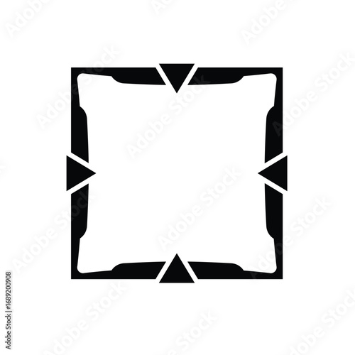 Square style crosshair target icon in black. Simple aim symbol with clean lines, isolated on white background. Minimalist design ideal for apps, UI, gaming, and graphic use.