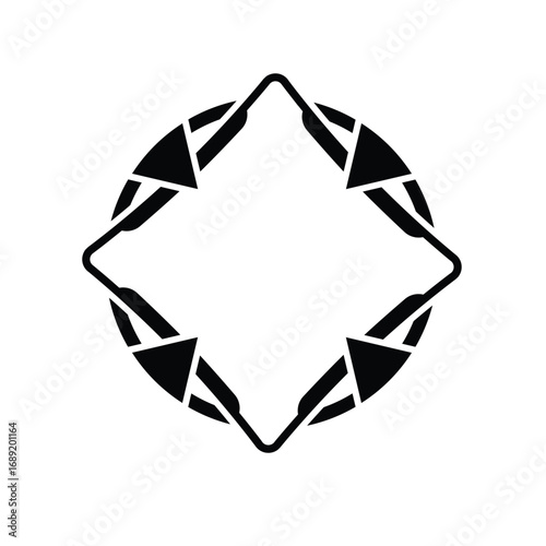 Square style crosshair target icon in black. Simple aim symbol with clean lines, isolated on white background. Minimalist design ideal for apps, UI, gaming, and graphic use.