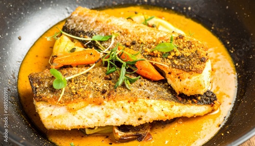 Poached Cod with Herbs